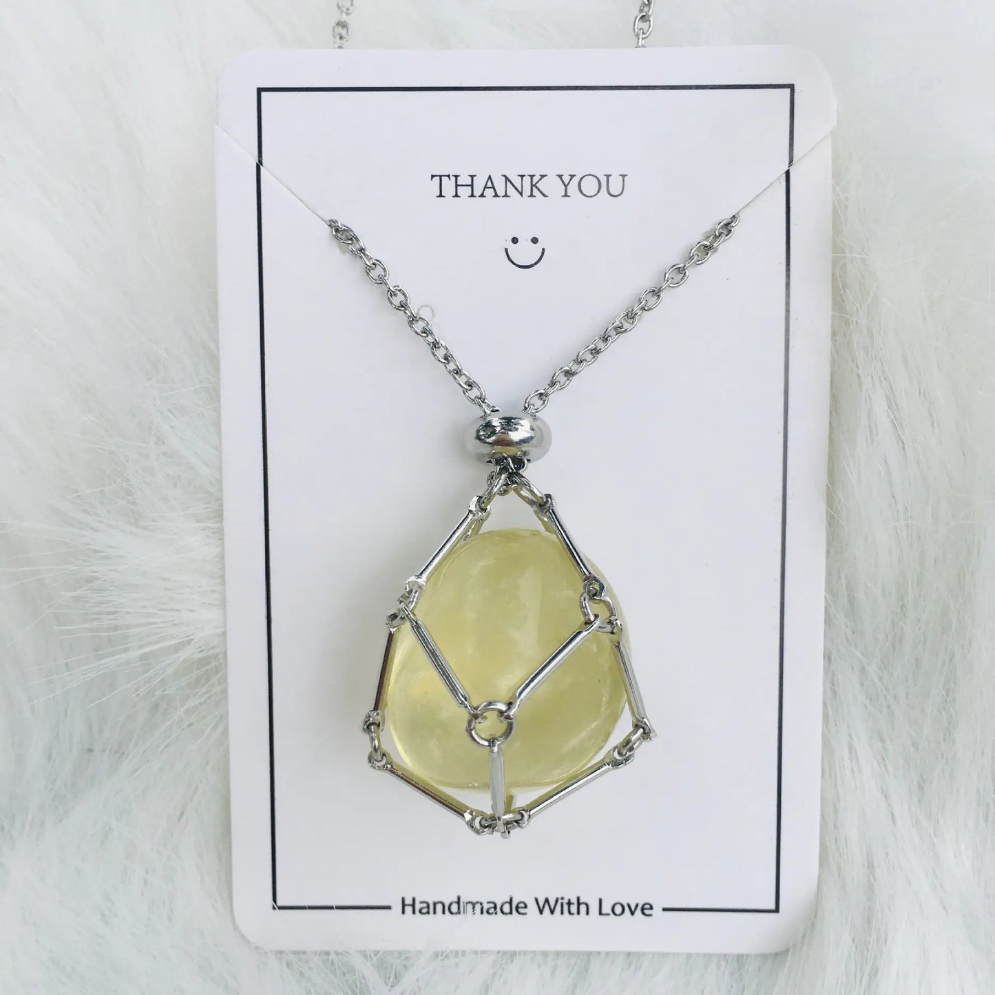 Crystal Raw Stone Pendant Necklace