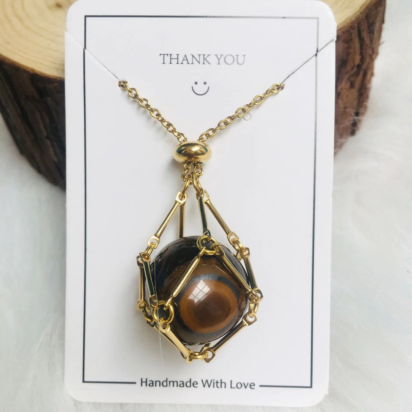Crystal Raw Stone Pendant Necklace