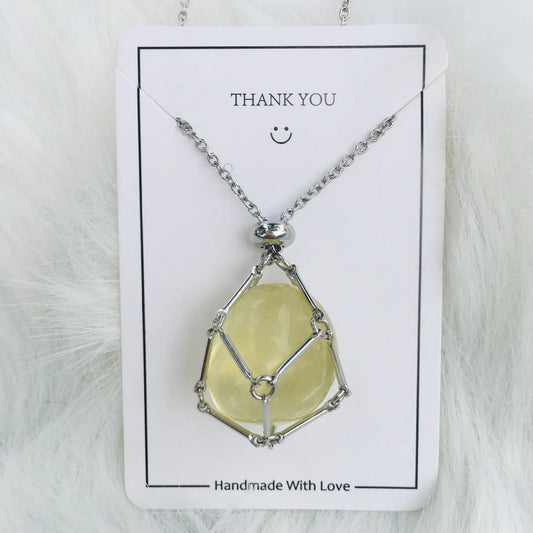 Crystal Raw Stone Pendant Necklace